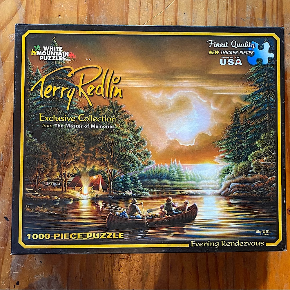 🧩White Mountain Puzzles, Terry Redlin, “Evening Rendezvous”, 1000 Pieces